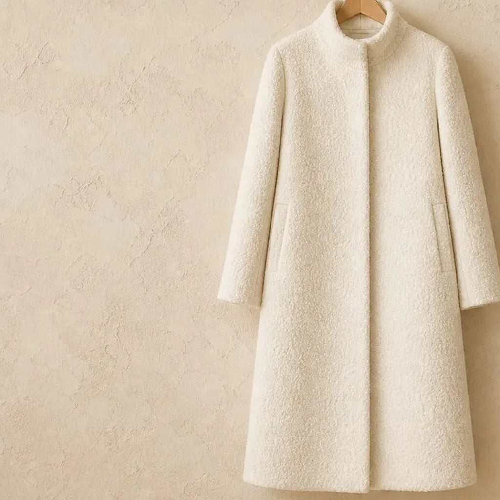 Long Bouclé Wool Coat N°09