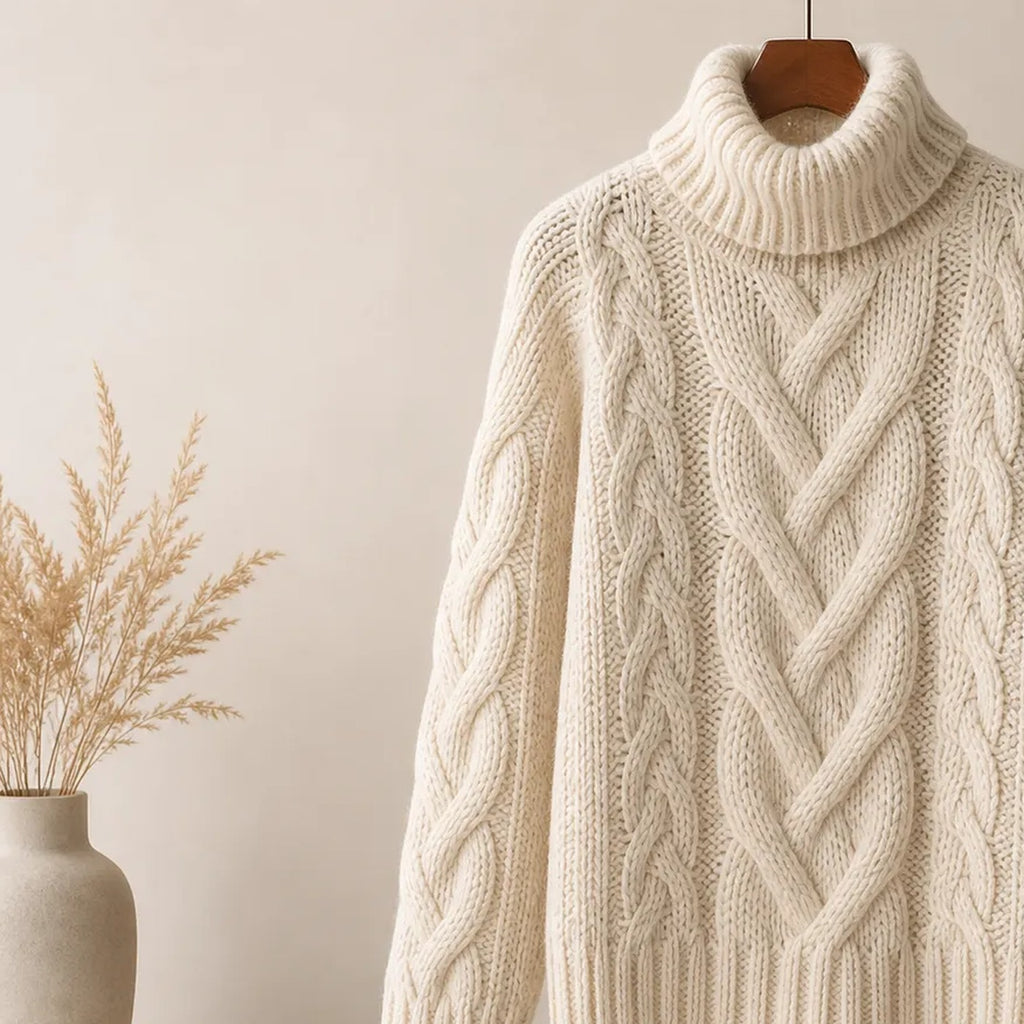 Cable Knit Wool Sweater