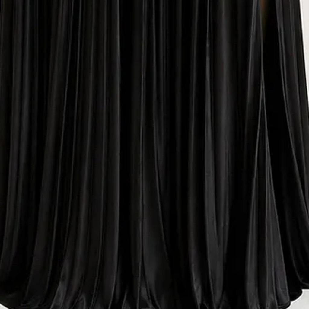 Long Pleated Satin Dress N°13
