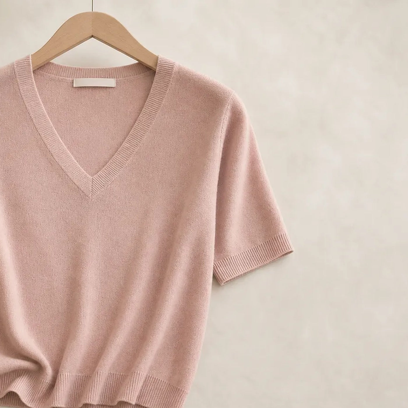 N°08 Fine Knit V-Neck Top