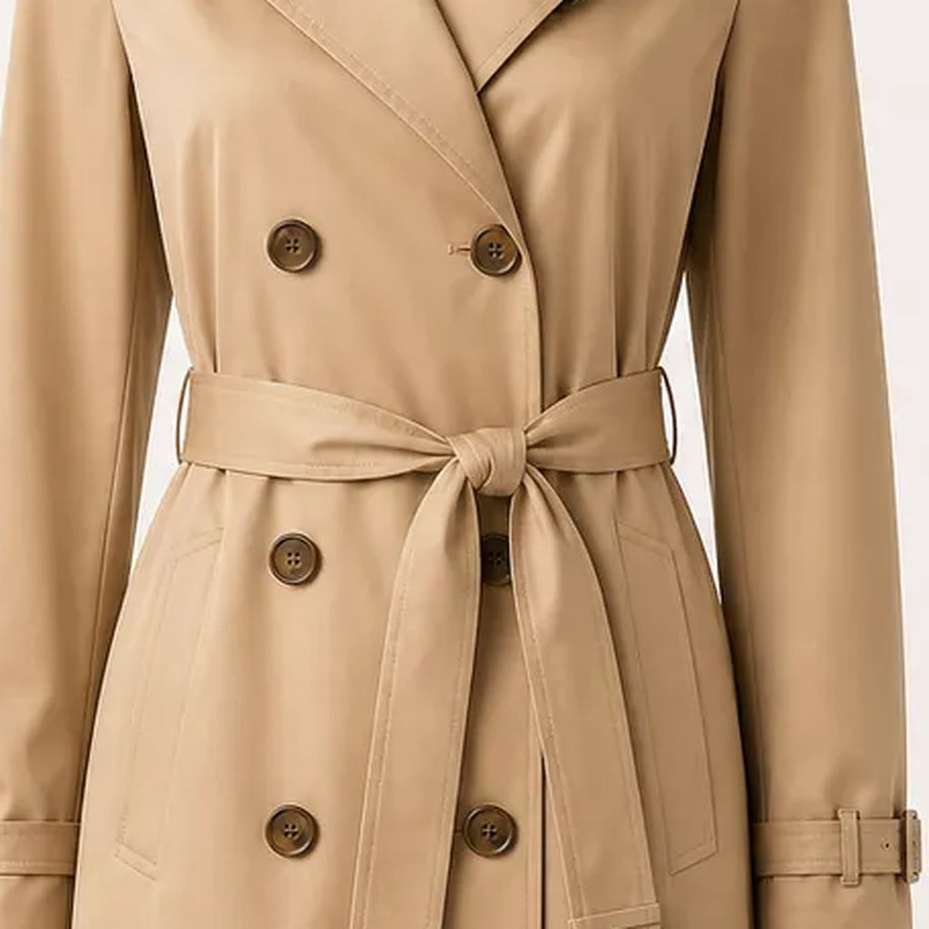 Long Coated Cotton Trench Muse — Iconic