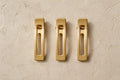N°13 Trio of Mini Gold Hair Clips Edition
