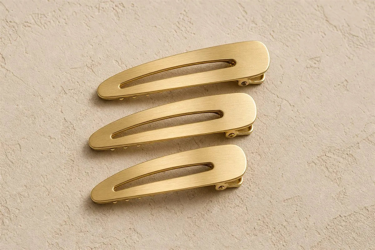 N°13 Trio of Mini Gold Hair Clips Edition