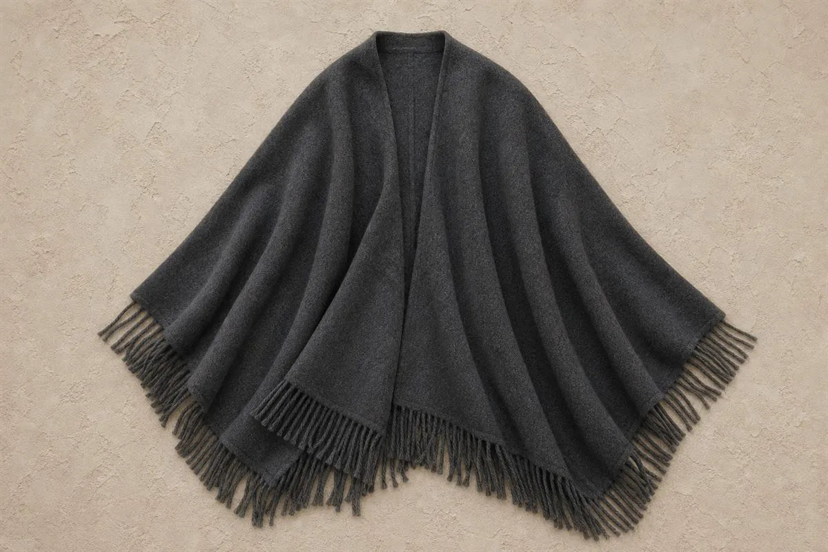 Oversized Pure Wool Cape N°11