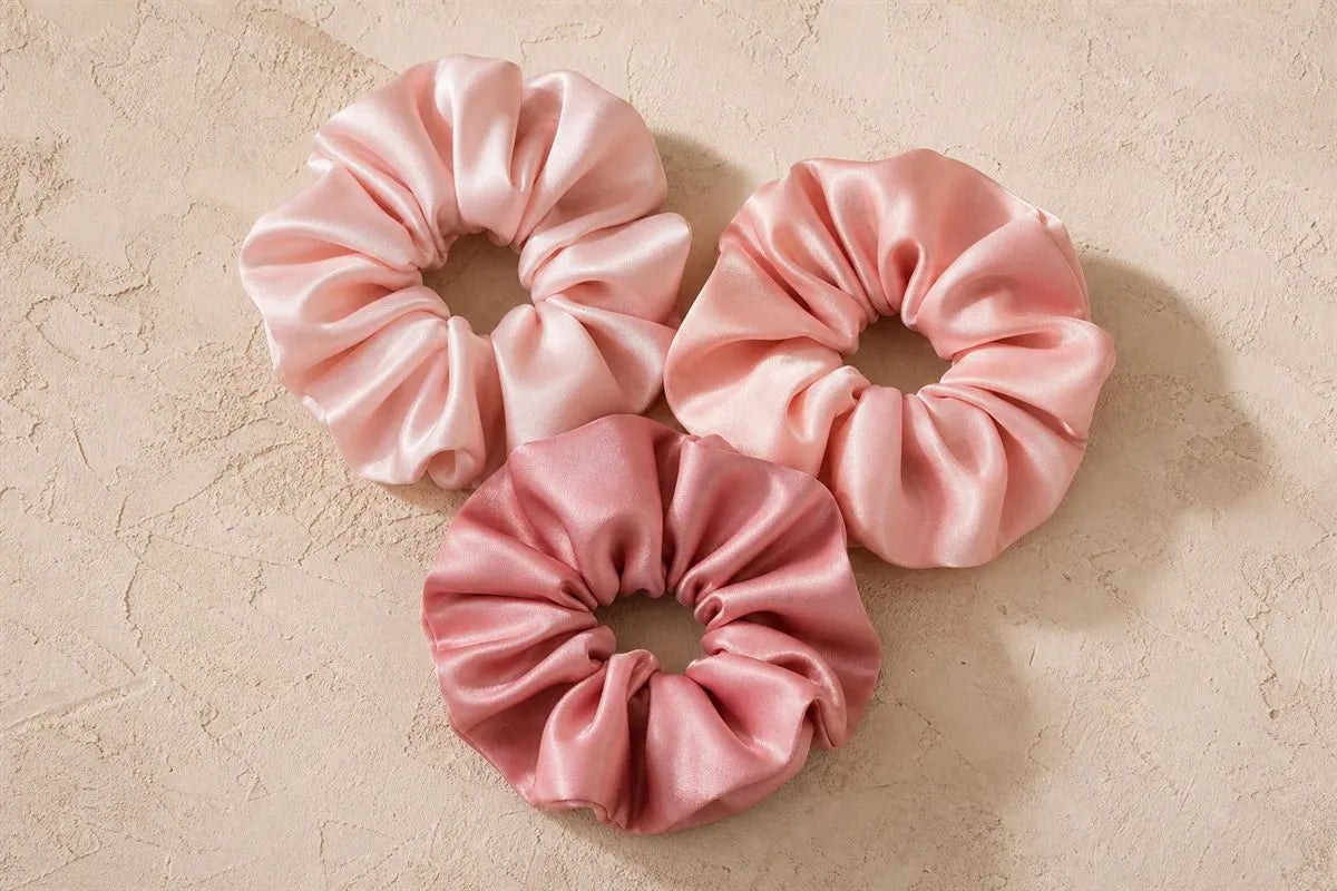 Set of 3 Silk Scrunchies — Iconic