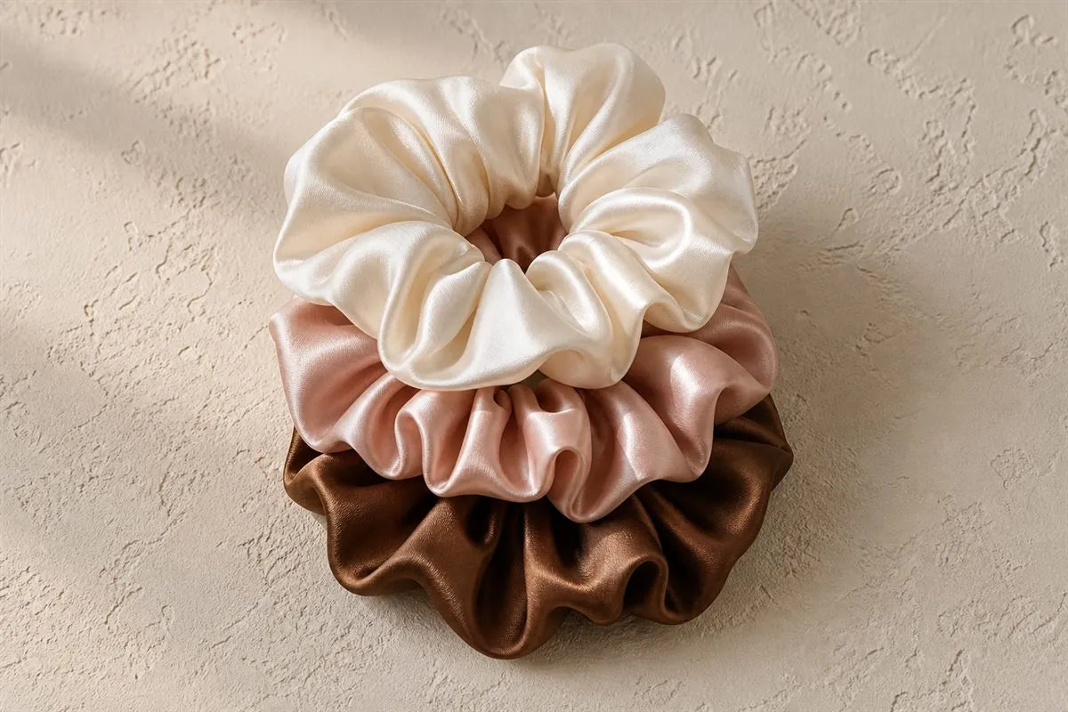 Set of 3 Silk Scrunchies — Iconic