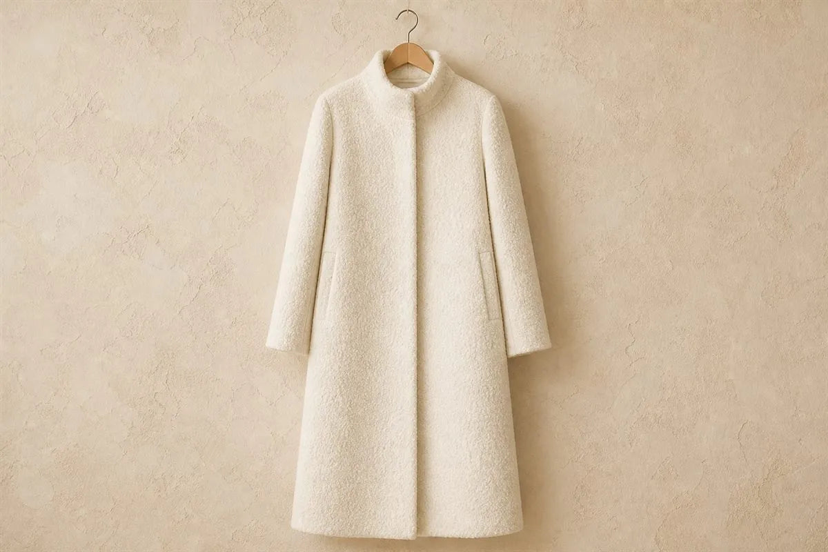 Long Bouclé Wool Coat N°09
