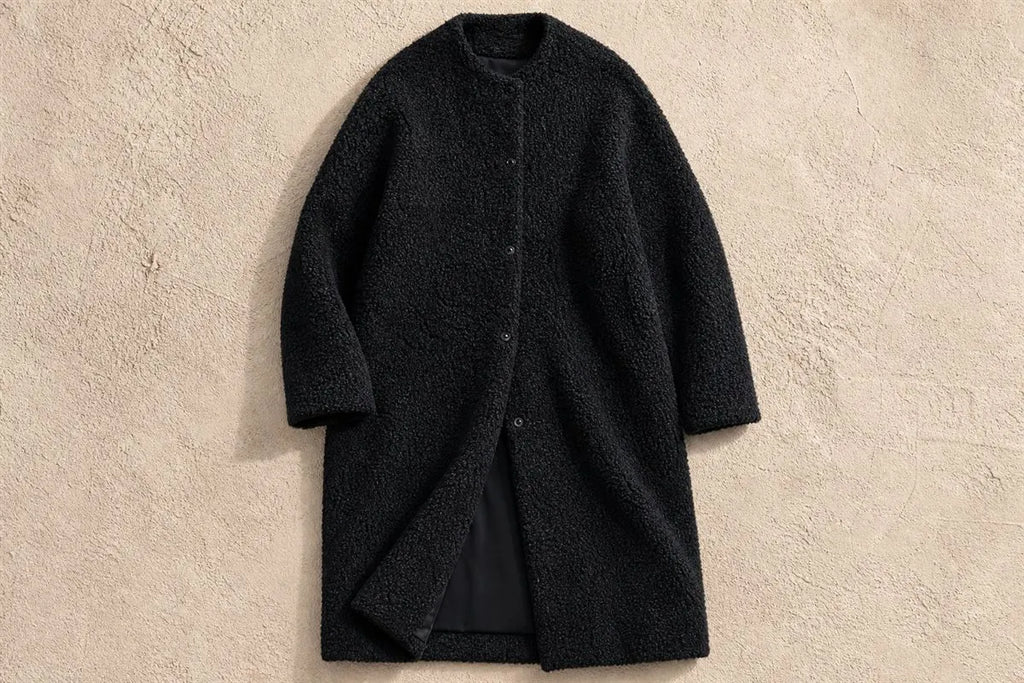 Long Bouclé Wool Coat N°09