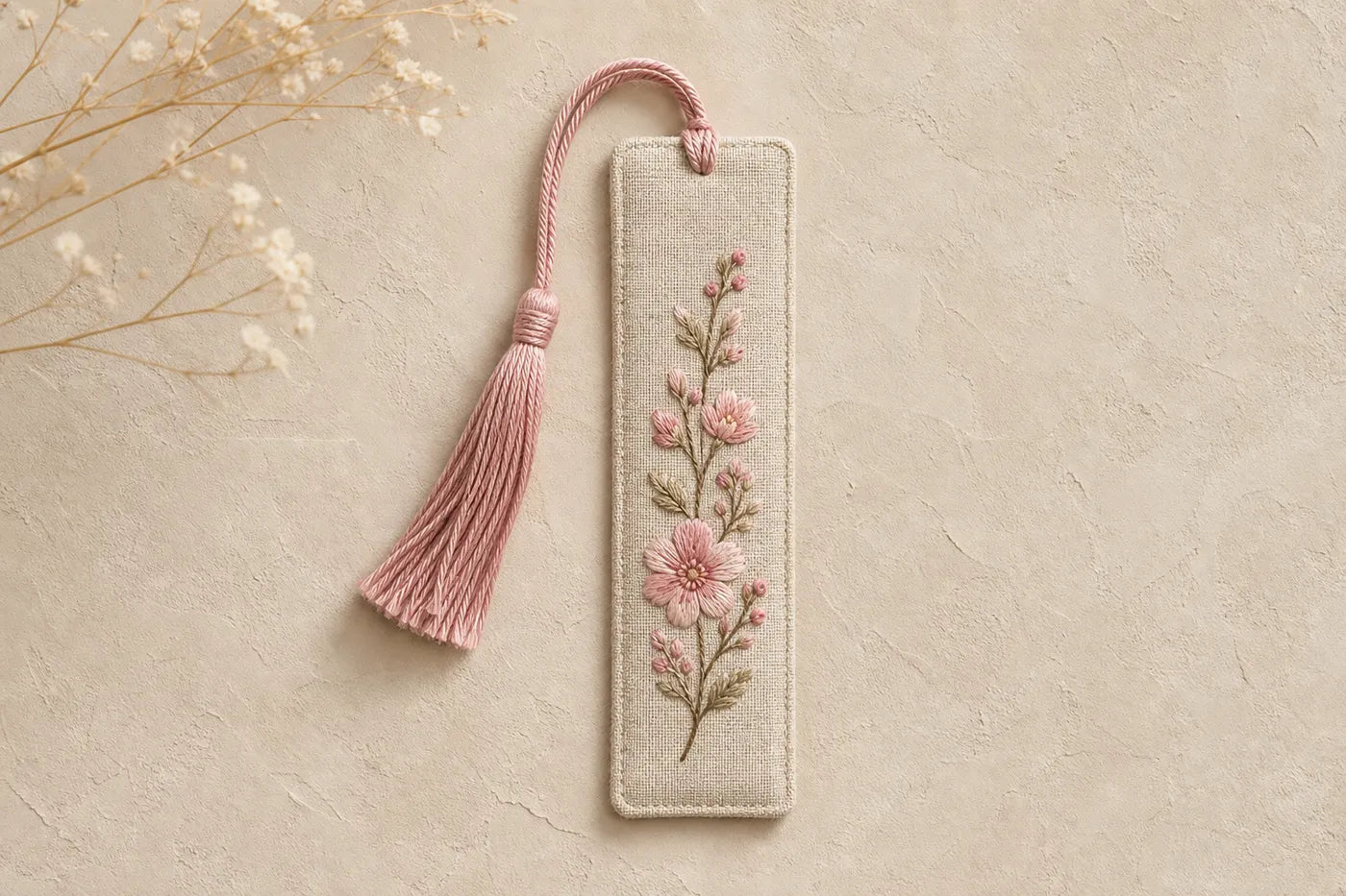 Embroidered Fabric Bookmark, Limited Edition