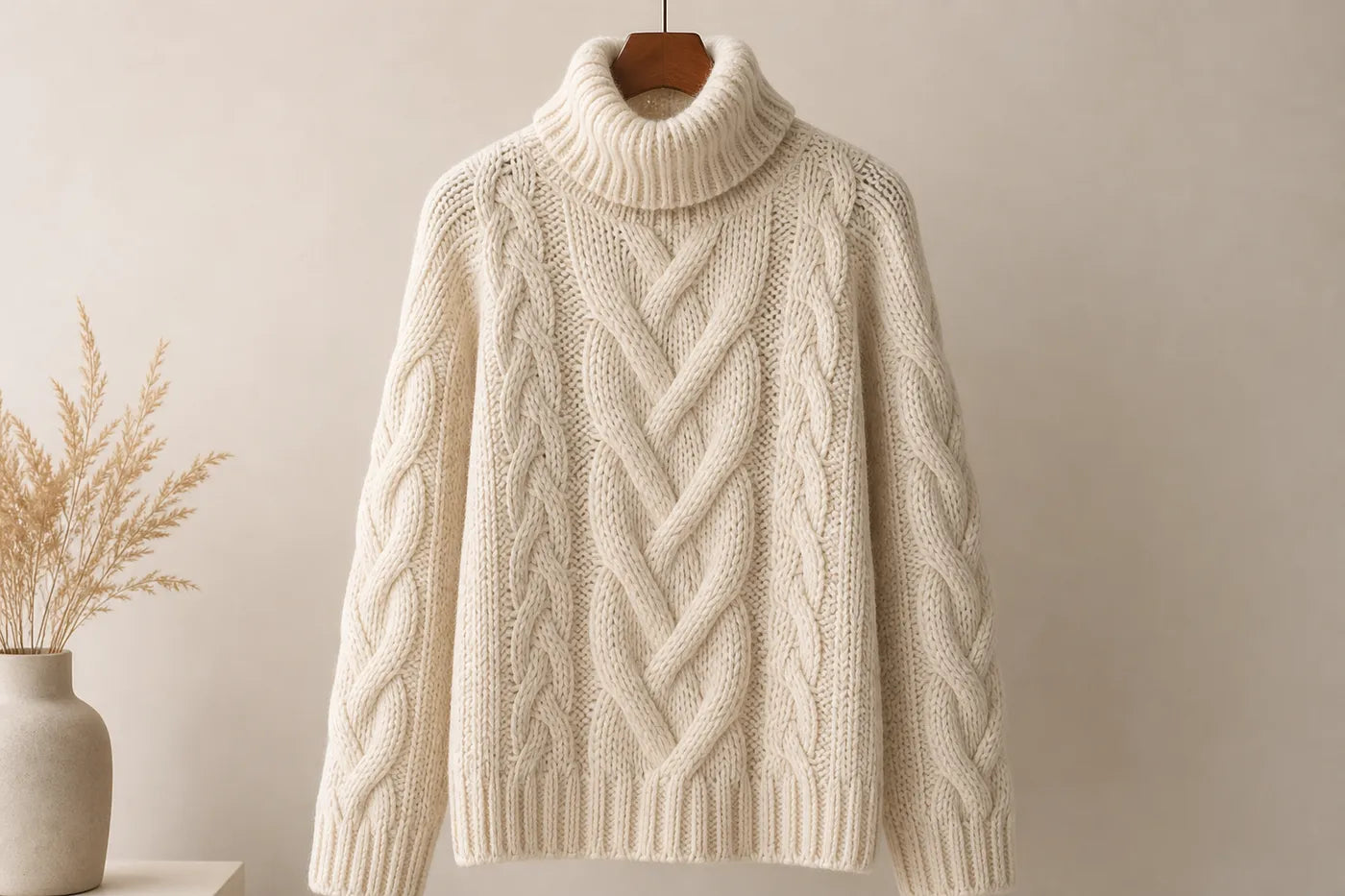 Cable Knit Wool Sweater