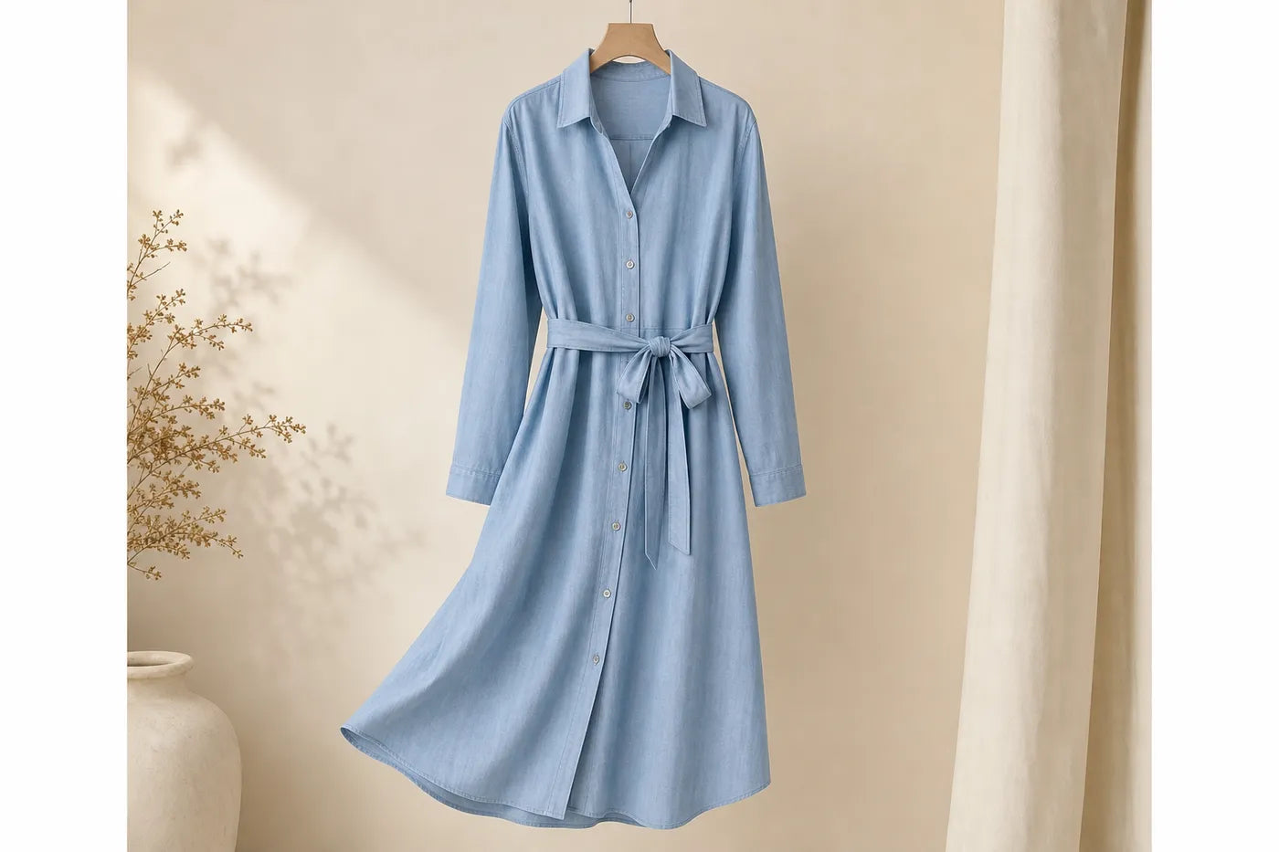 Cotton Shirt Dress N°16