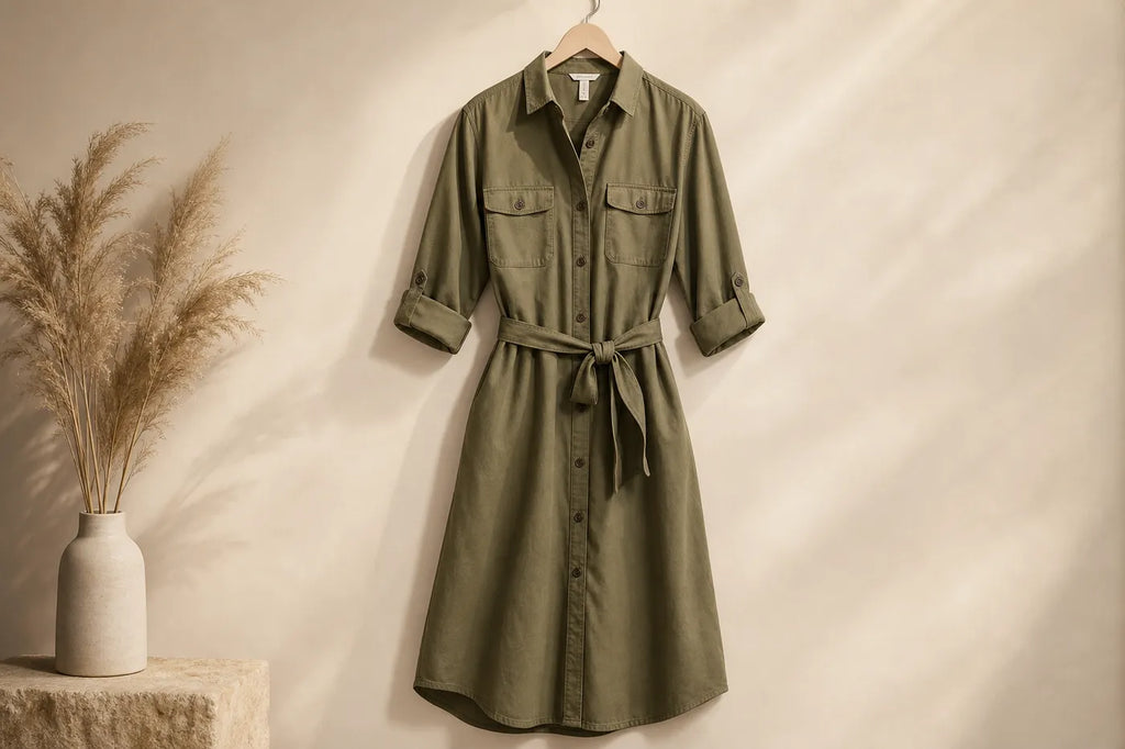 Cotton Shirt Dress N°16
